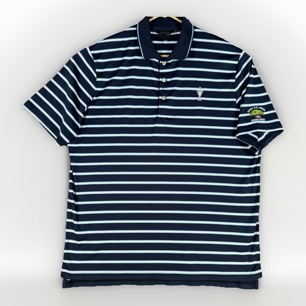 Polo Ralph Lauren Golf Polo Shirt Men XL Wicking Torrey Pines 121 US Open Preppy